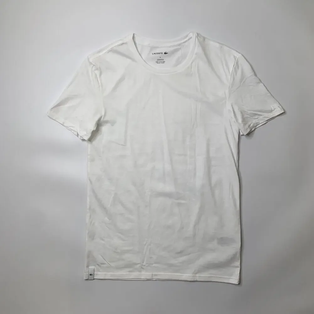 Lacoste T Shirt Men M Medium Cotton Underwear Undershirt Sleepwear Baselayer Tee